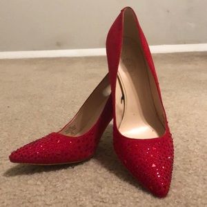 Marc Fisher Red Sparkling Heels